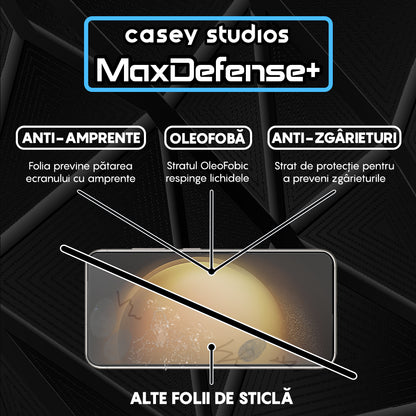 Folie Sticla MaxDefense+ - Samsung Galaxy S23/S22 5G - Negru