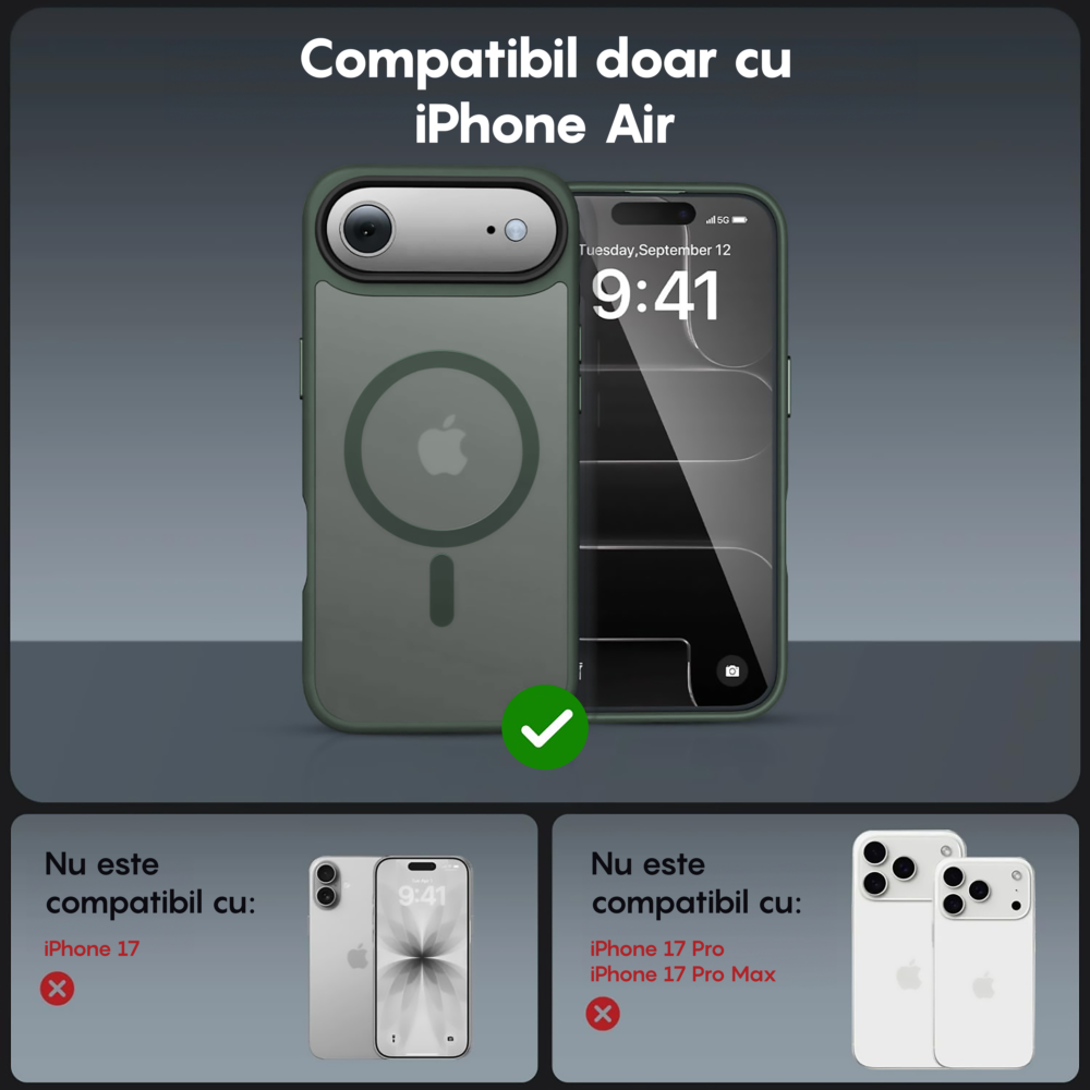 Husa MagSafe - iPhone 17 Air - Verde Deschis