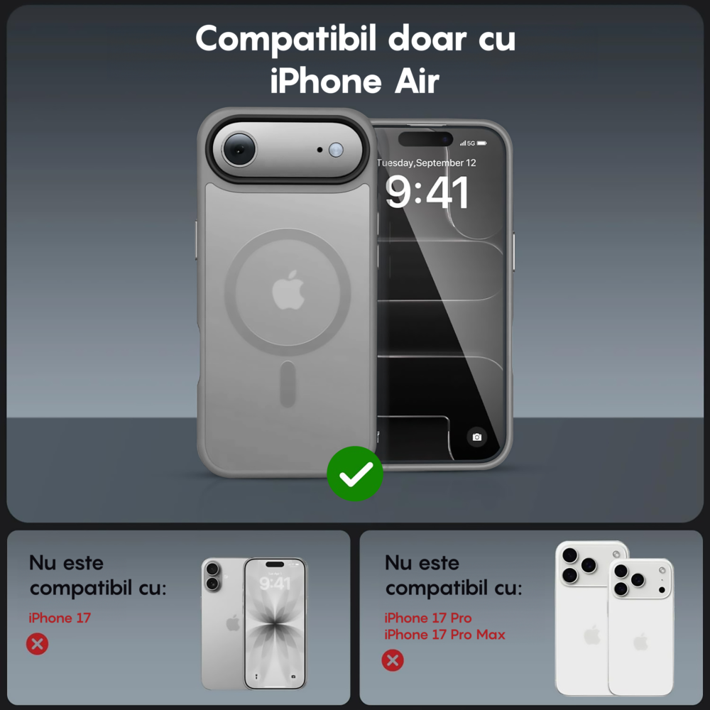 Husa MagSafe - iPhone 17 Air - Gri Deschis