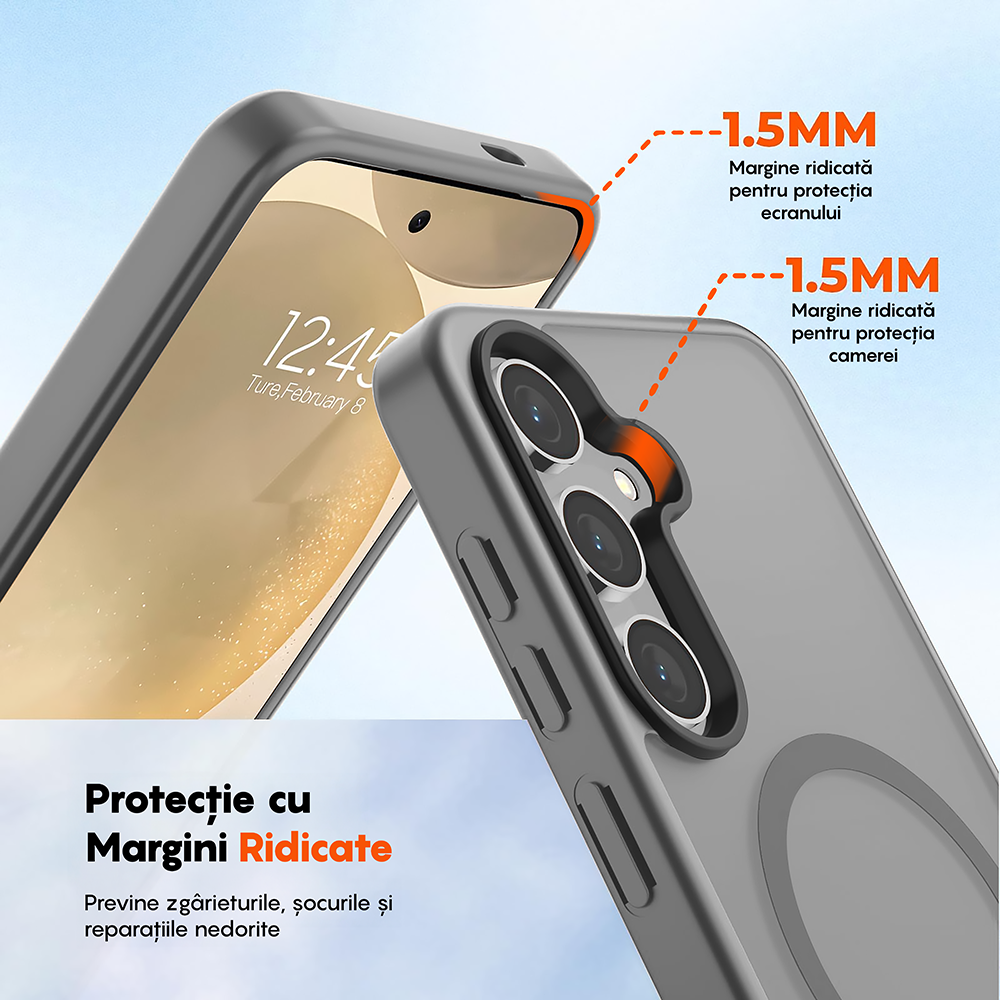 Husa MagSafe - Samsung Galaxy S25 - Gri Deschis