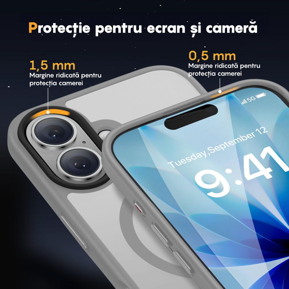 Husa MagSafe - iPhone 17 - Gri Deschis