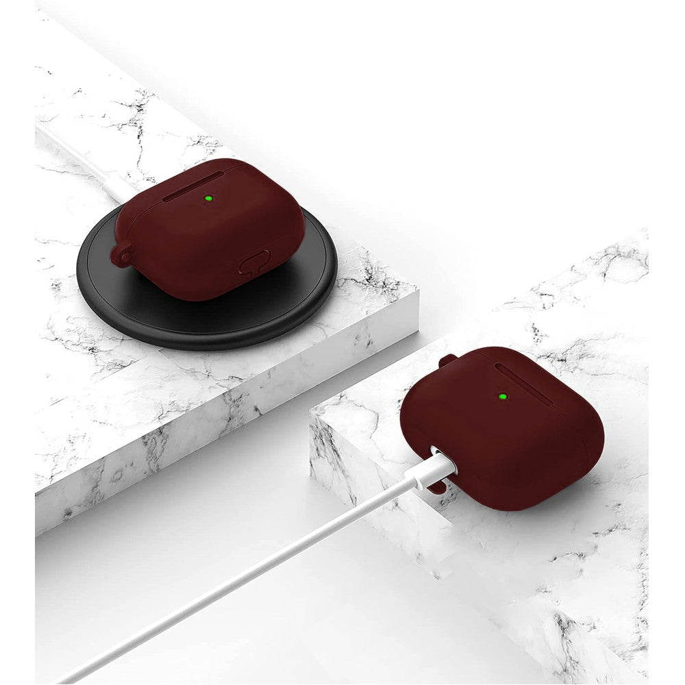 Husa Soft Silicone - AirPods 3 - Burgundy