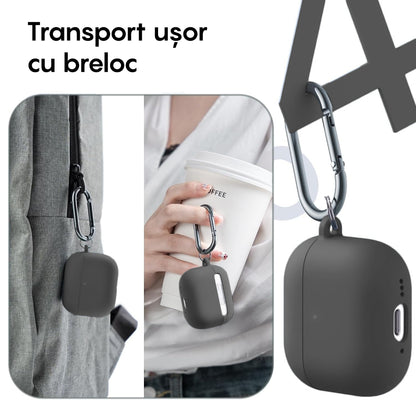Husa Soft Silicone - AirPods 4 - Dark Grey