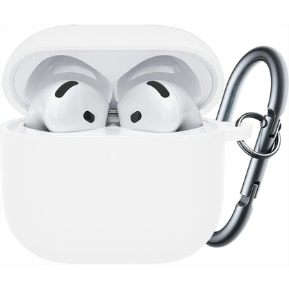 Husa Soft Silicone - AirPods 4 - Alb