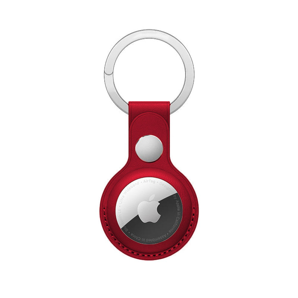 Husa Leather - AirTag - Red