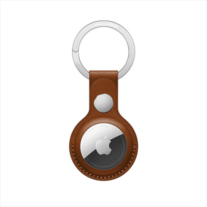 Husa Leather - AirTag - Maro