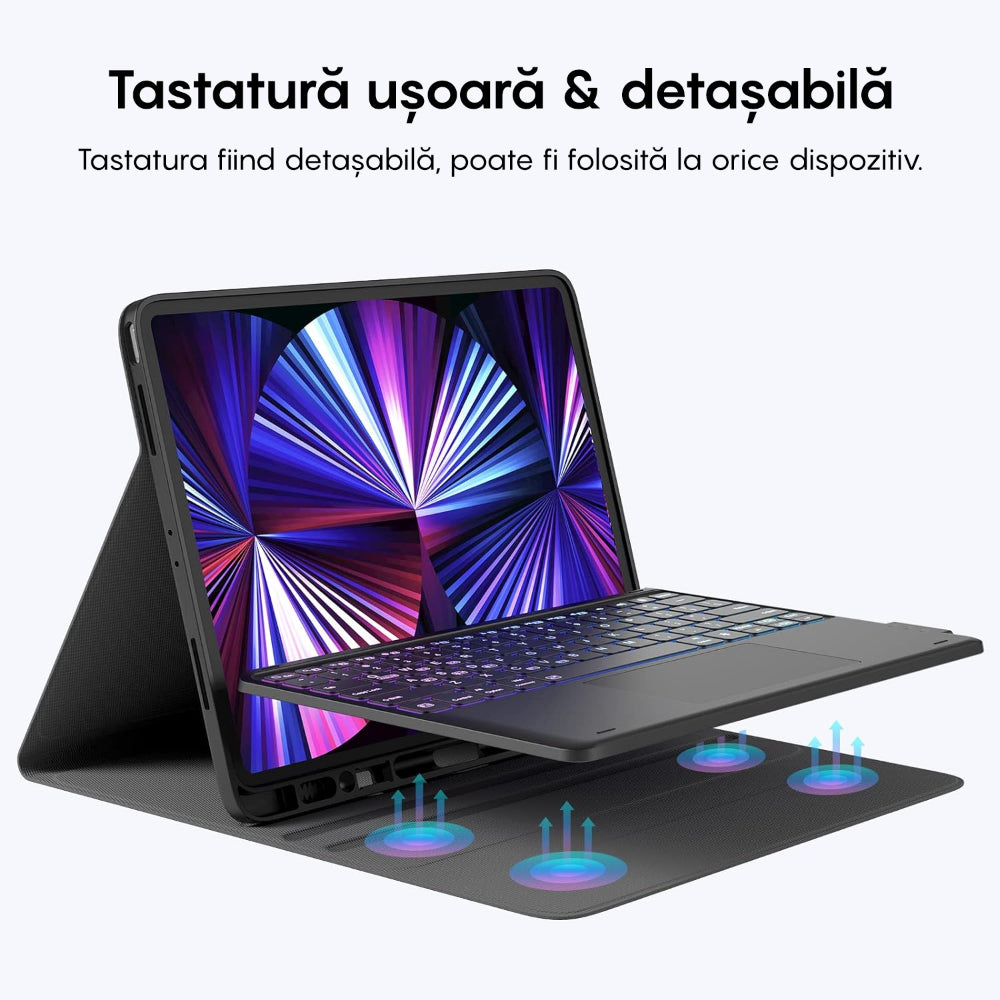Husa MagneticT - iPad Air 13 2024/ iPad Pro 12.9" 2022/2021/2020/2018 - Negru