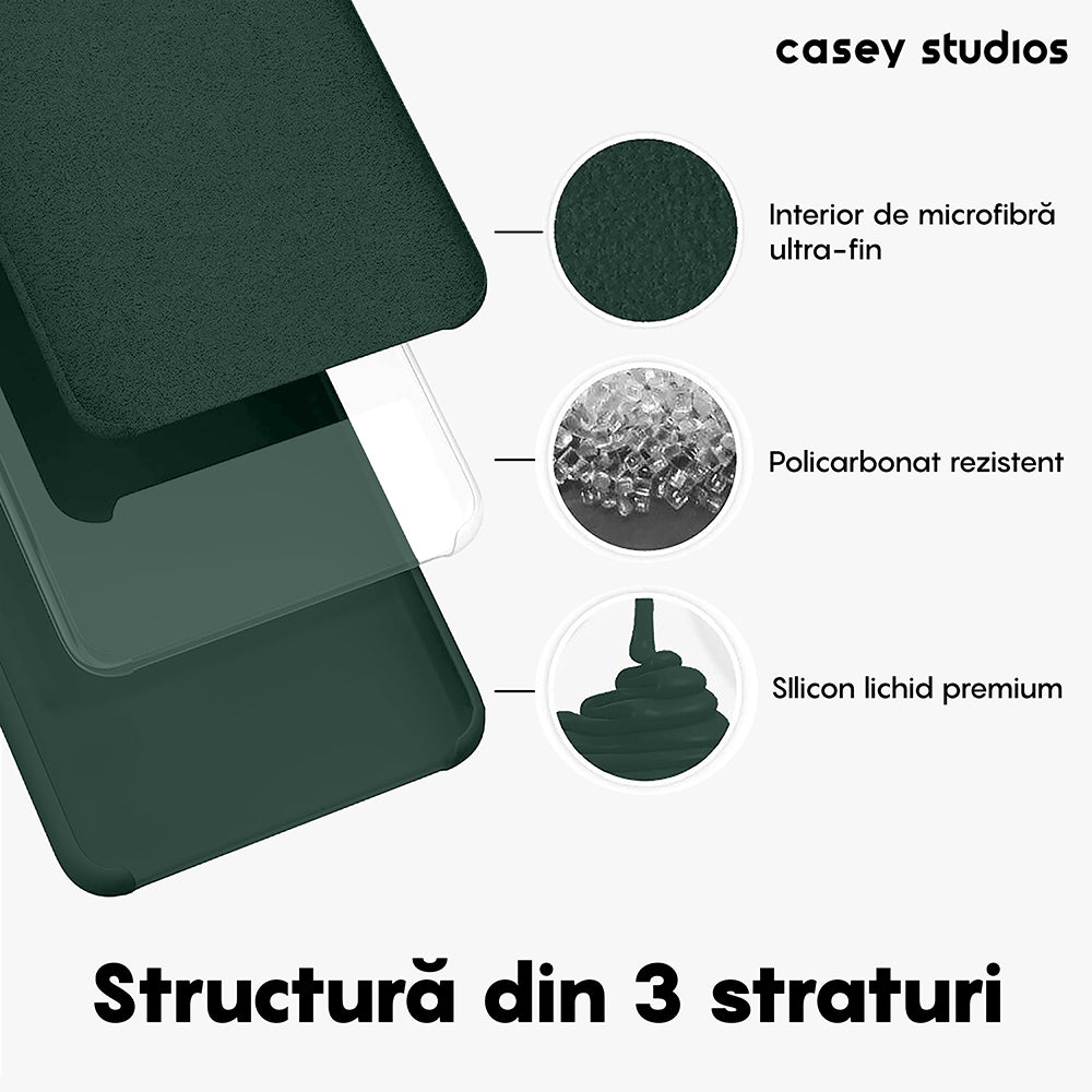 Husa Soft Silicone - Huawei P30 Lite/P30 Lite New Edition - Dark Marine Green
