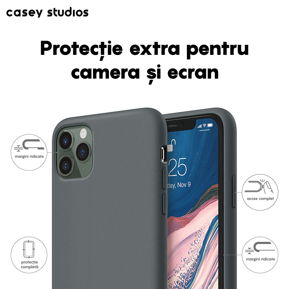Husa Soft Silicone - iPhone 11 Pro - Dark Gray