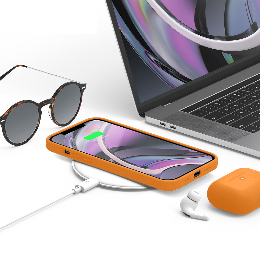 Husa Soft Silicone - iPhone 12/12 Pro - Nectarine
