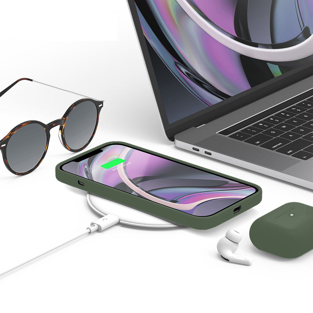 Husa Soft Silicone - iPhone 12/12 Pro - Webster Green