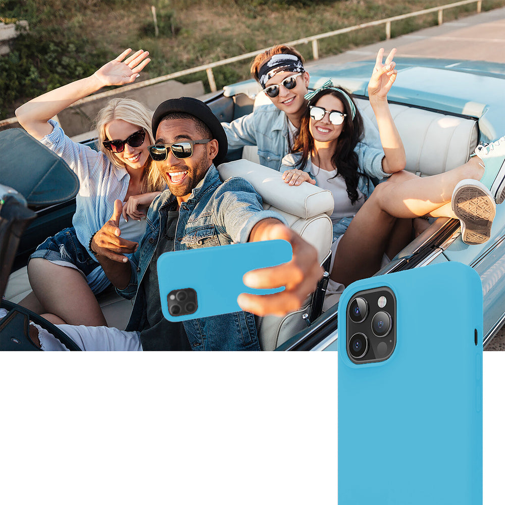 Husa Soft Silicone - iPhone 12/12 Pro - Cadet Blue