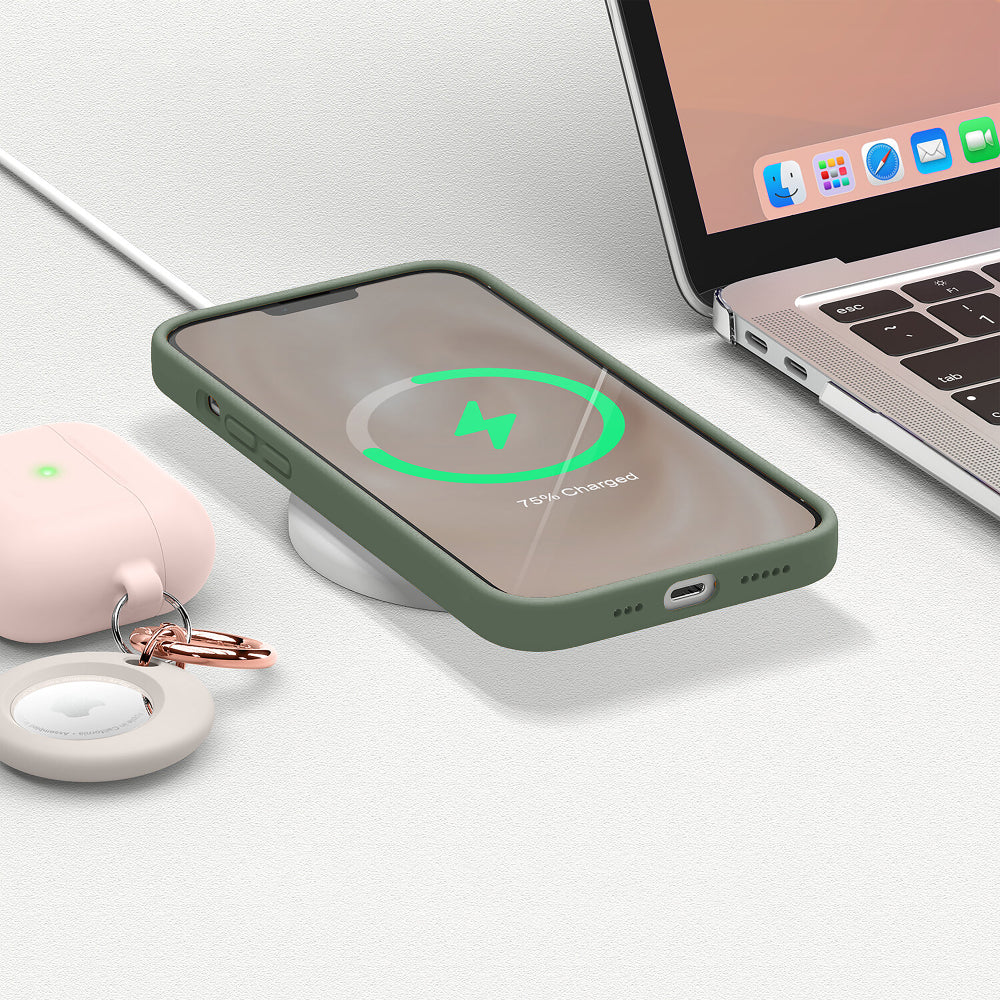 Husa Soft Silicone - iPhone 13 Pro - Webster Green