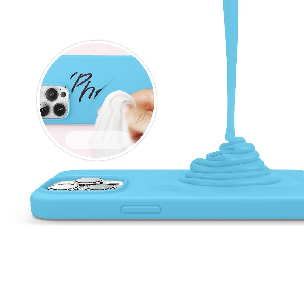 Husa Soft Silicone - iPhone 13 Pro - Acid Blue