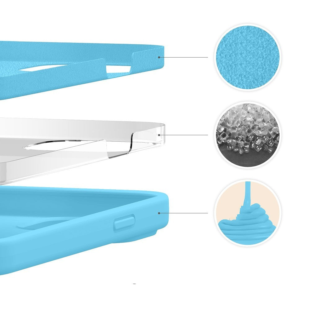 Husa Soft Silicone - iPhone 13 Pro - Acid Blue