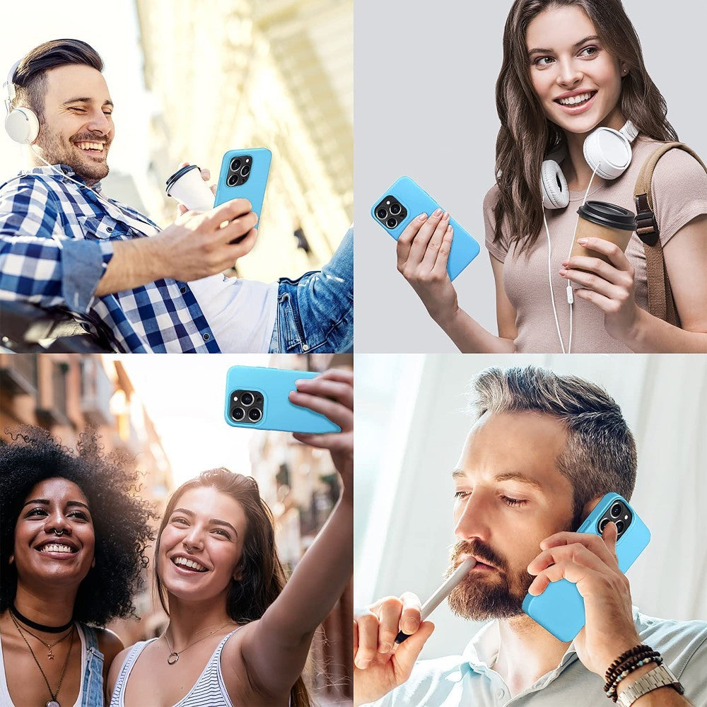 Husa Soft Silicone - iPhone 13 Pro - Acid Blue