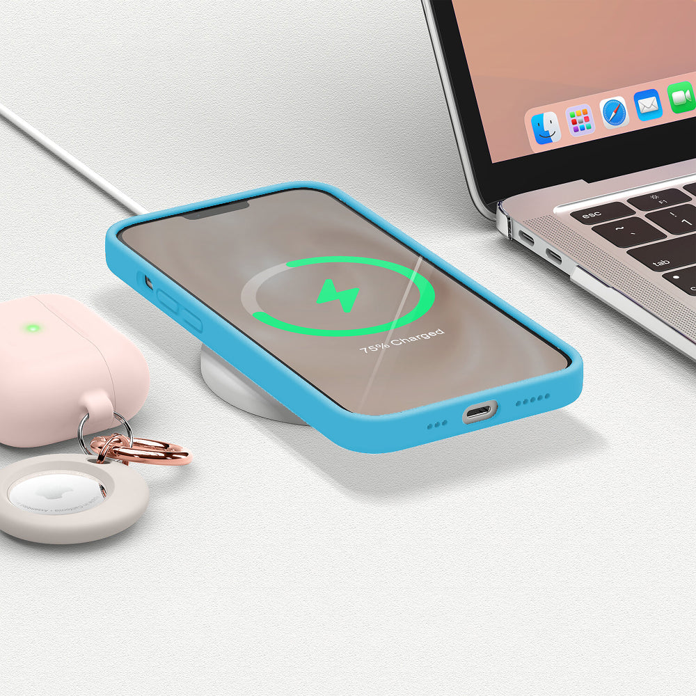 Husa Soft Silicone - iPhone 13 Pro Max - Cadet Blue