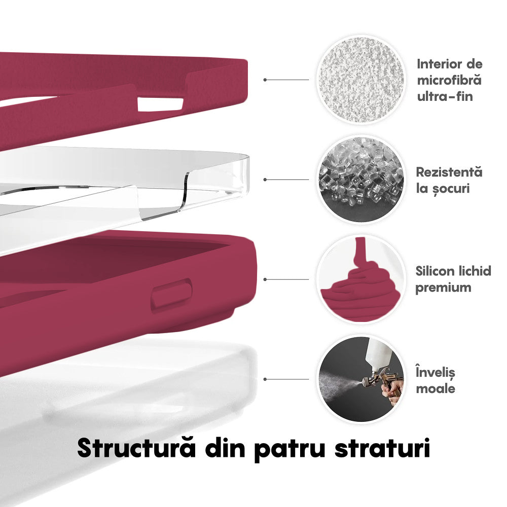Husa Soft Silicone - iPhone 14 - Burgundy