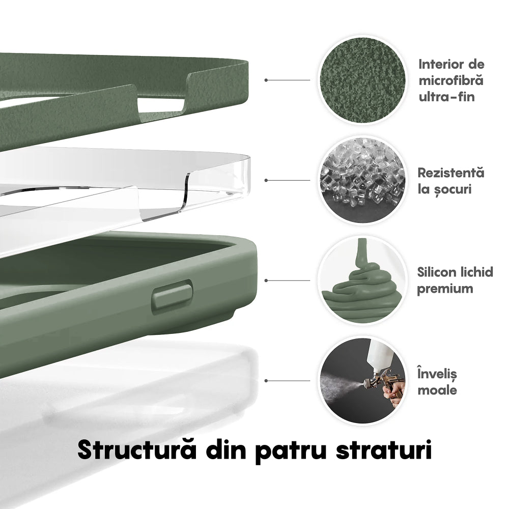 Husa Soft Silicone - iPhone 14 - Webster Green