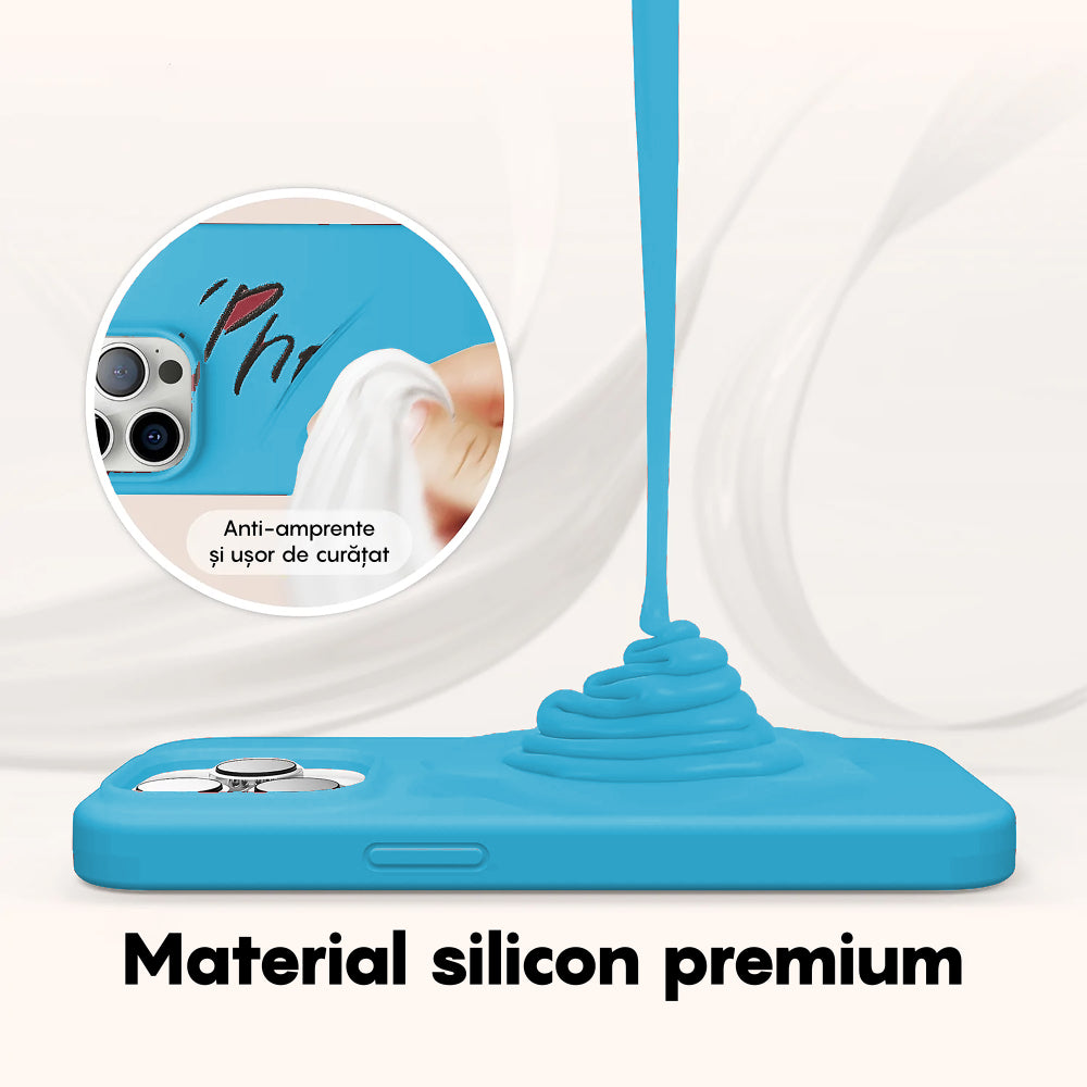 Husa Soft Silicone - iPhone 14 - Cadet Blue