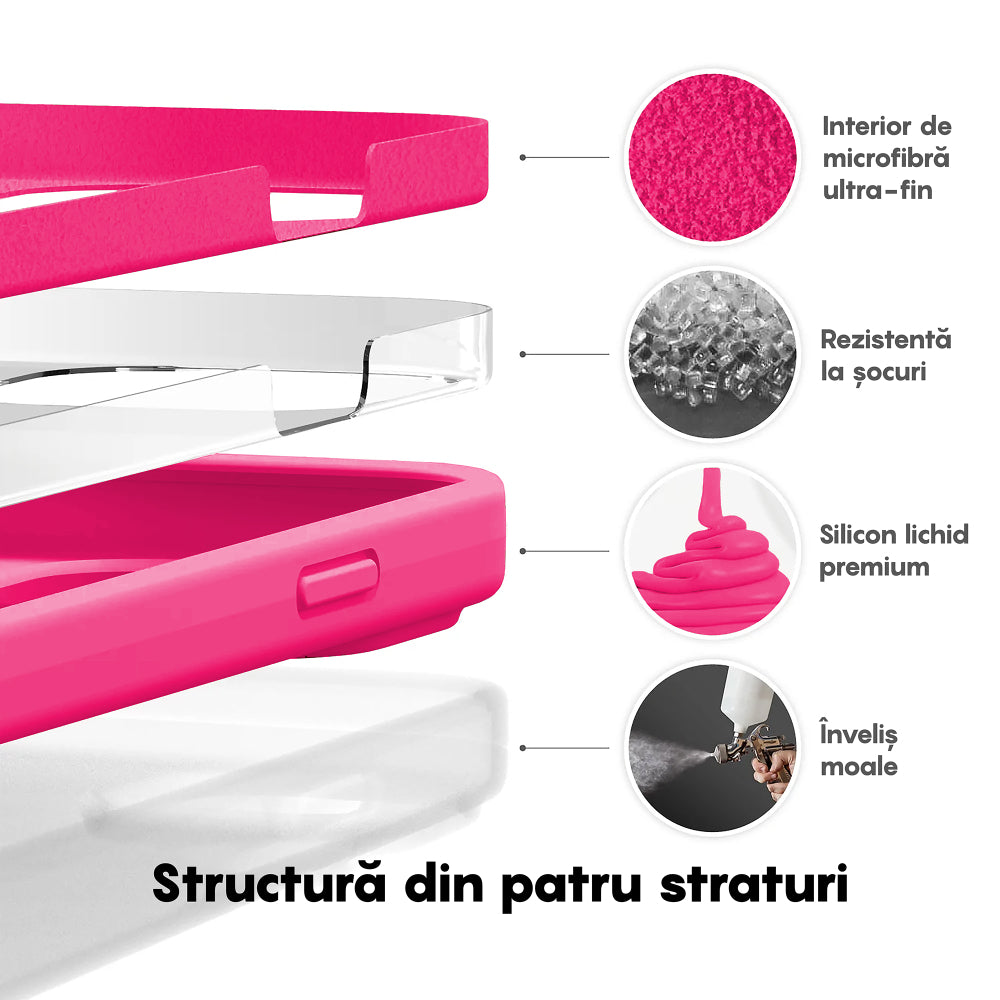 Husa Soft Silicone - iPhone 14 - Fuchsia