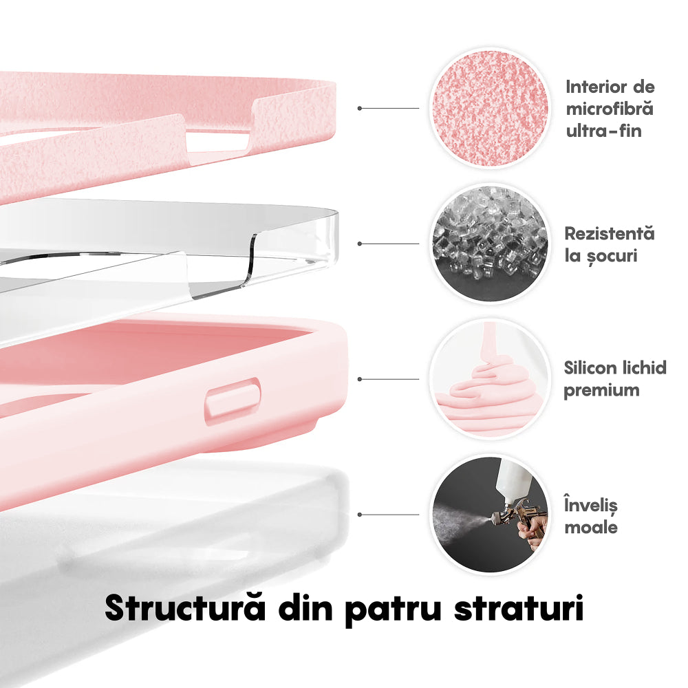 Husa Soft Silicone - iPhone 14 Pro - Roz