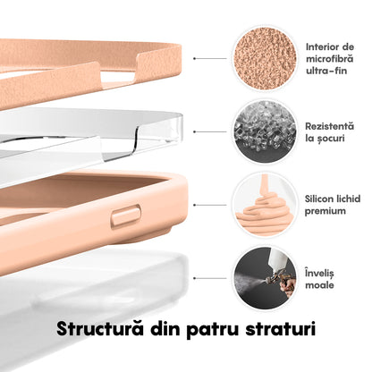 Husa Soft Silicone - iPhone 14 Pro Max - Pink Sand