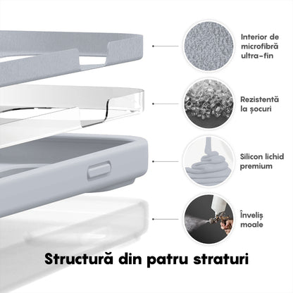 Husa Soft Silicone - iPhone 14 Pro Max - Light Gray