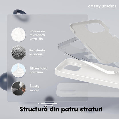 Husa Soft Silicone - iPhone 15 - Alb