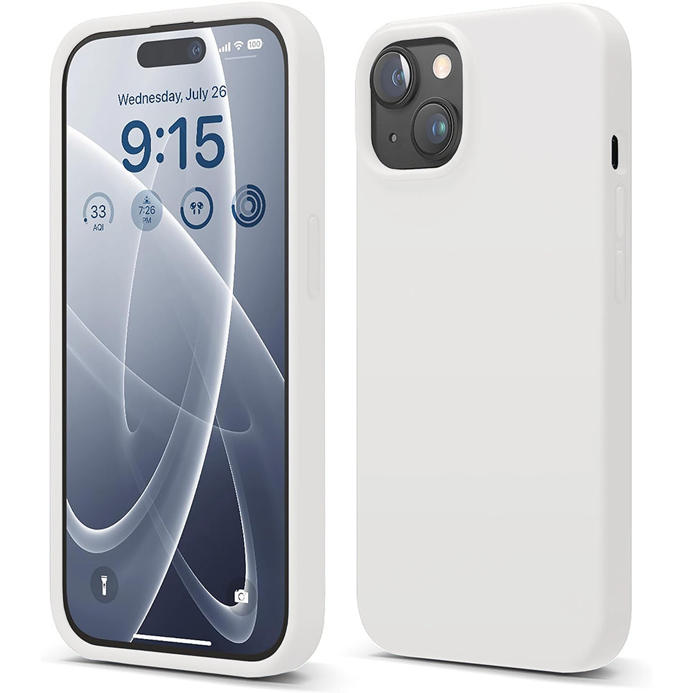 Husa Soft Silicone - iPhone 15 - Alb