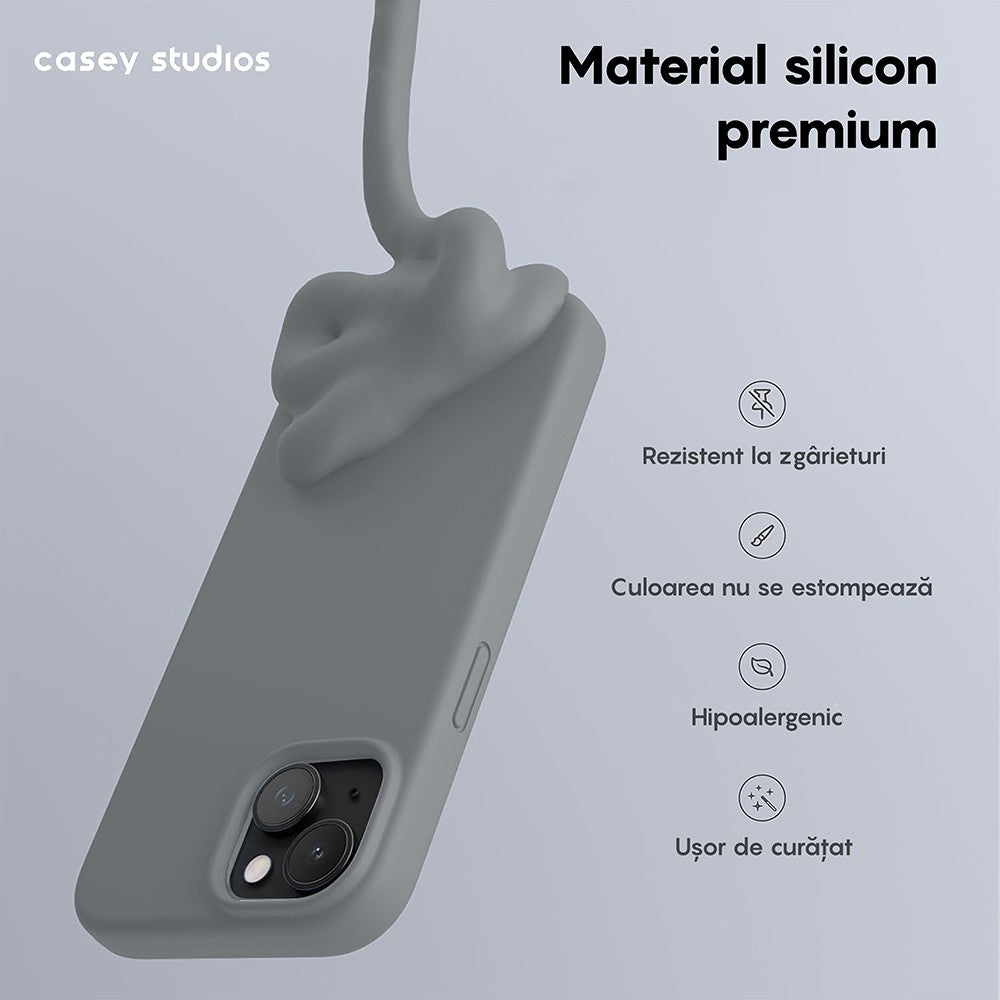 Husa Soft Silicone - iPhone 15 - Dark Grey