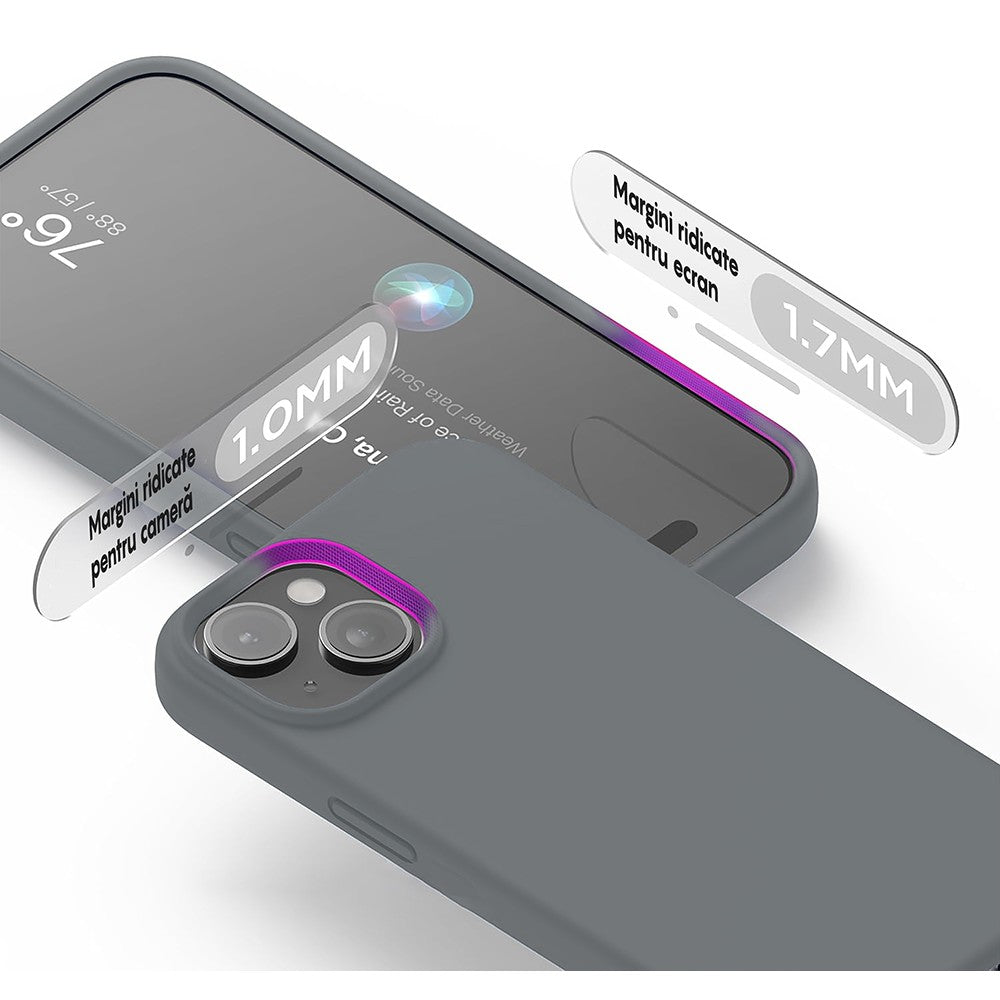 Husa Soft Silicone - iPhone 15 - Dark Grey