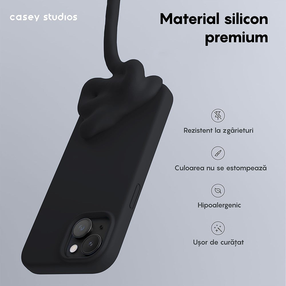 Husa Soft Silicone - iPhone 15 - Negru