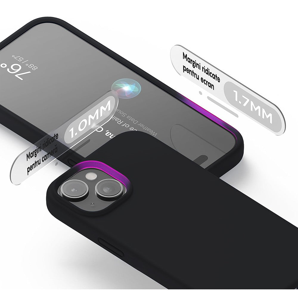 Husa Soft Silicone - iPhone 15 - Negru
