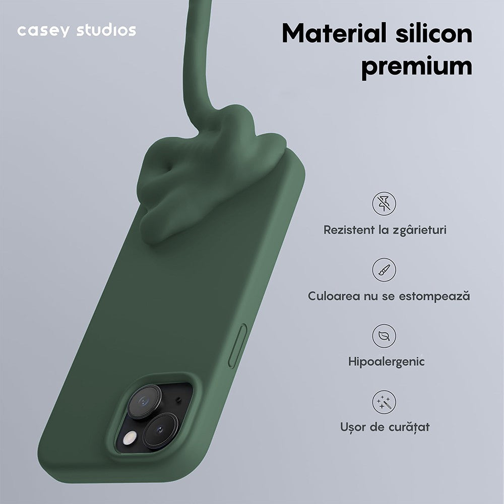 Husa Soft Silicone - iPhone 15 - Webster Green