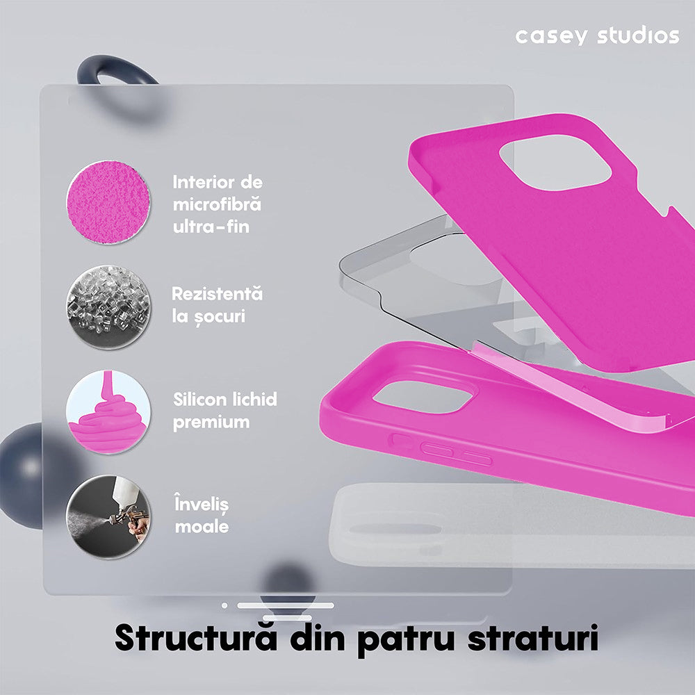 Husa Soft Silicone - iPhone 15 - Fuchsia