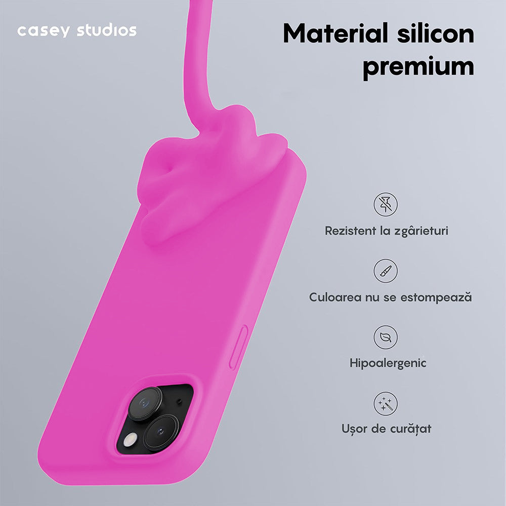 Husa Soft Silicone - iPhone 15 - Fuchsia