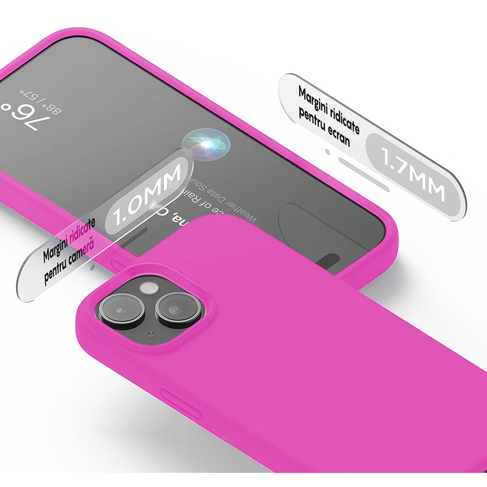 Husa Soft Silicone - iPhone 15 - Fuchsia