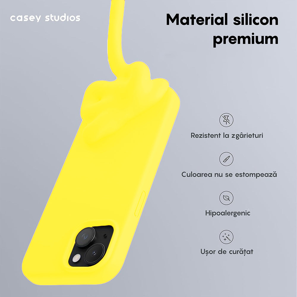 Husa Soft Silicone - iPhone 15 - Galben