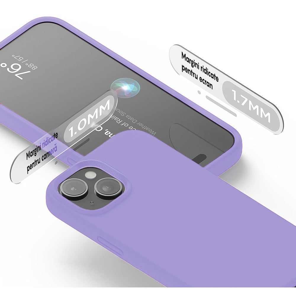 Husa Soft Silicone - iPhone 15 - Light Lilac