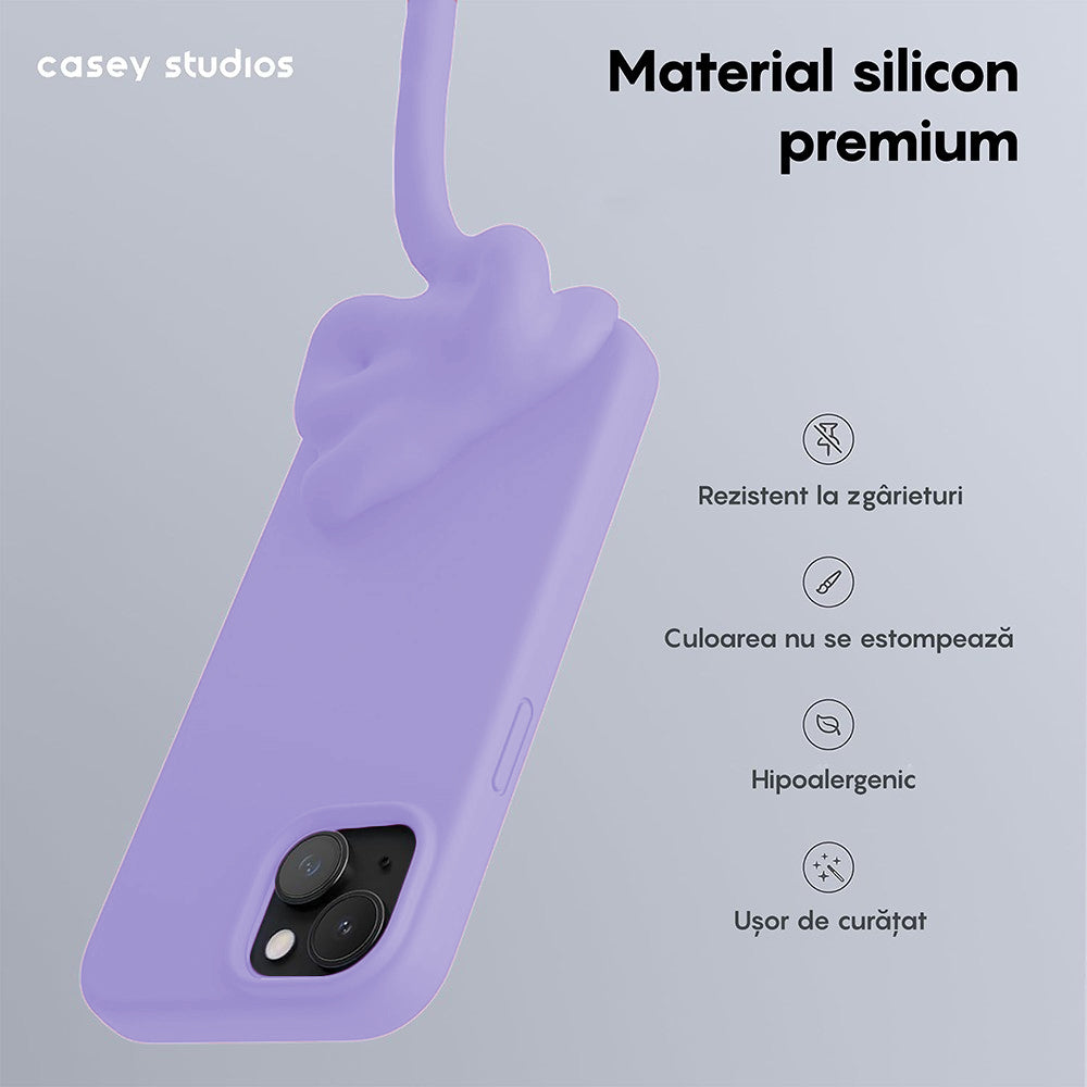 Husa Soft Silicone - iPhone 15 - Light Lilac