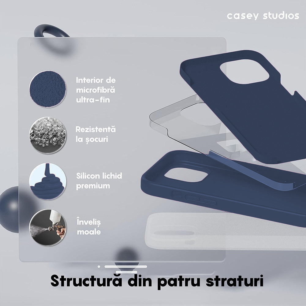 Husa Soft Silicone - iPhone 15 - Midnight Blue