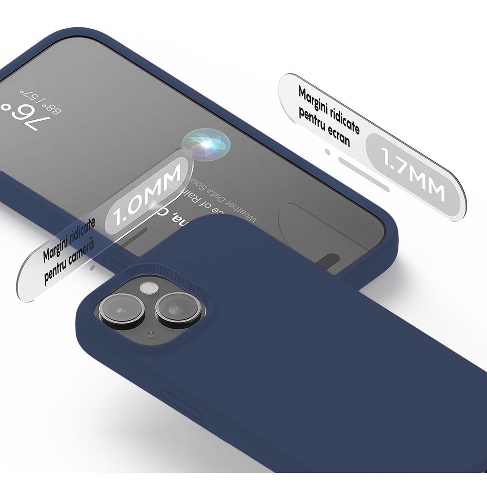 Husa Soft Silicone - iPhone 15 - Midnight Blue