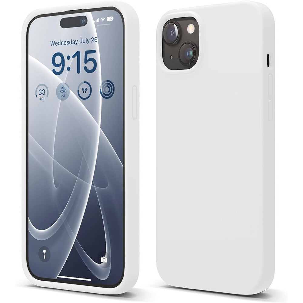 Husa Soft Silicone - iPhone 15 Plus - Alb