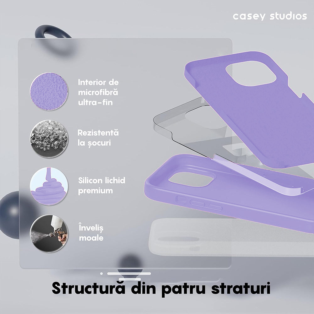 Husa Soft Silicone - iPhone 15 Plus - Light Lilac