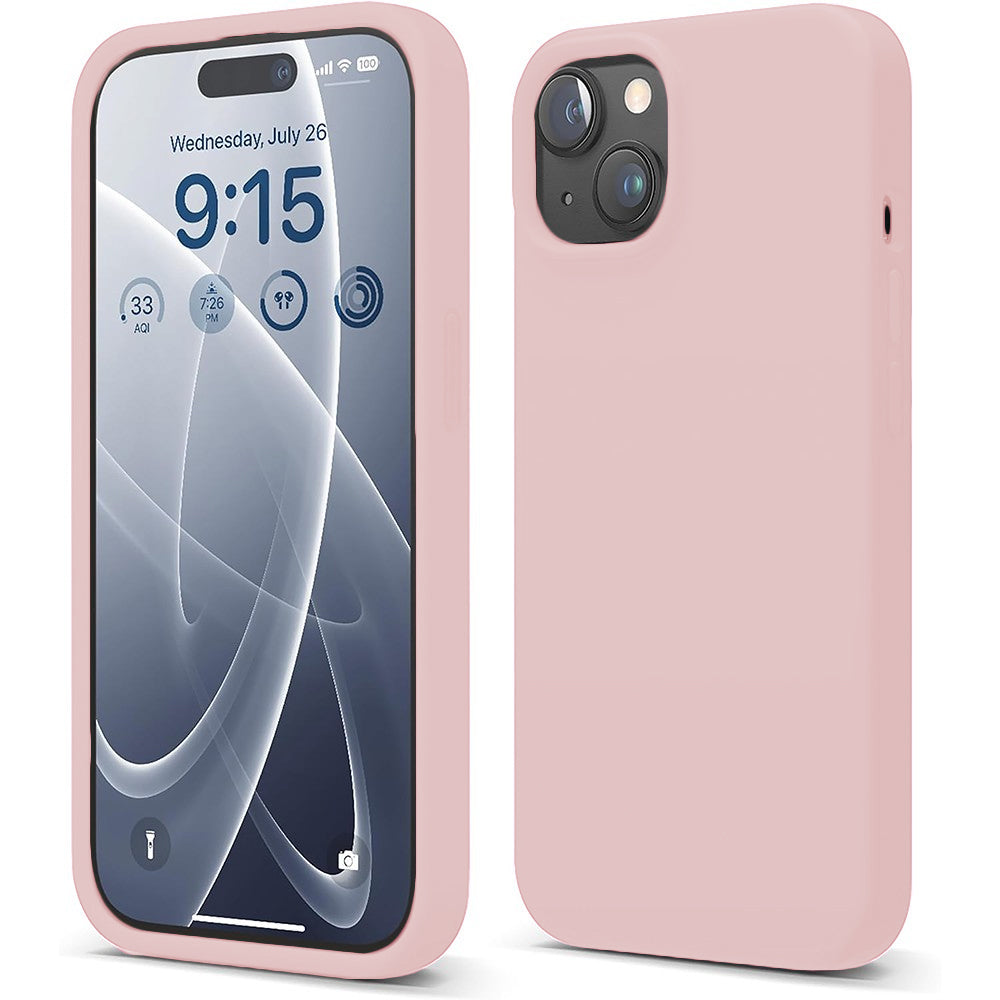 Husa Soft Silicone - iPhone 15 Plus - Pink Sand