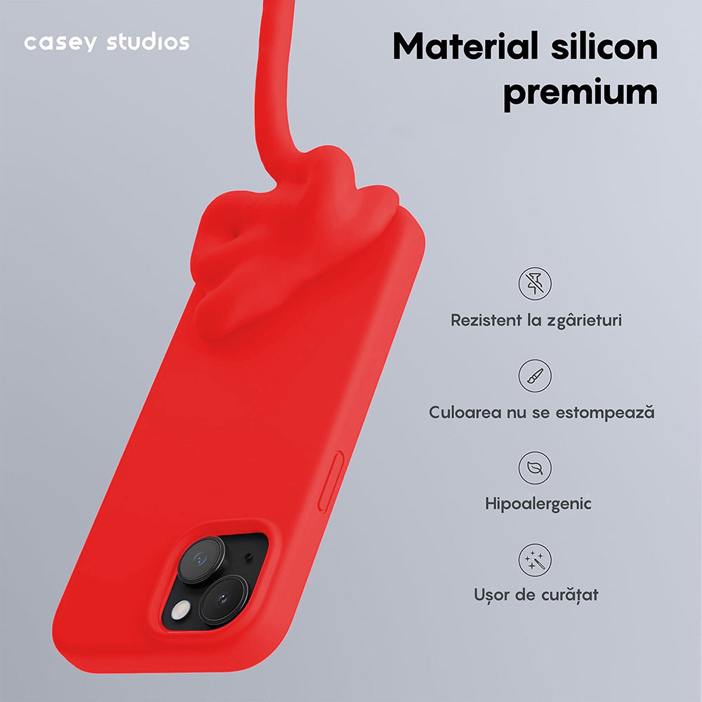 Husa Soft Silicone - iPhone 15 Plus - Rosu