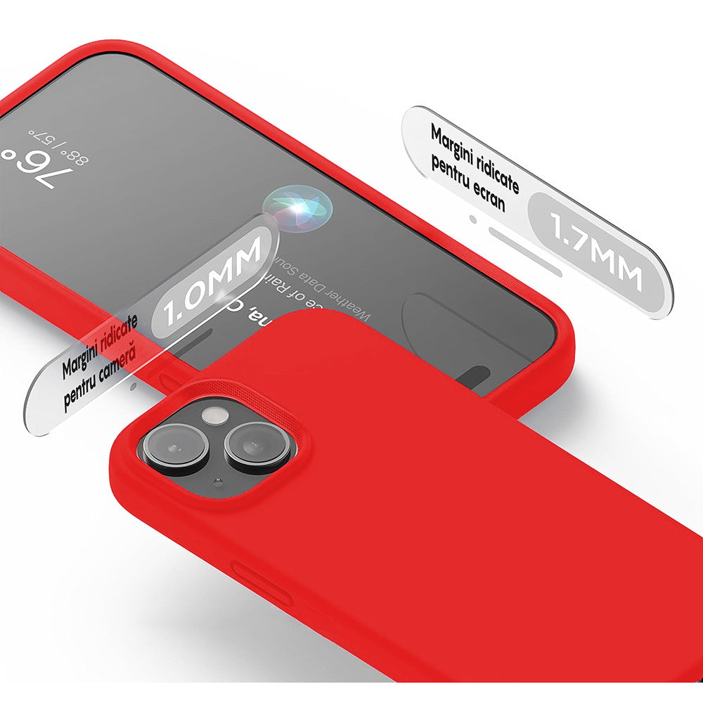 Husa Soft Silicone - iPhone 15 Plus - Rosu
