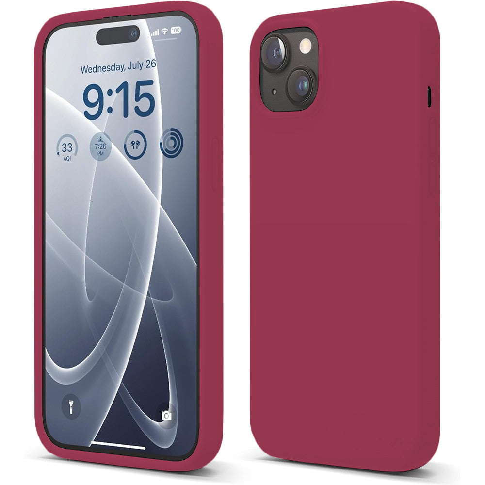 Husa Soft Silicone - iPhone 15 Plus - Burgundy