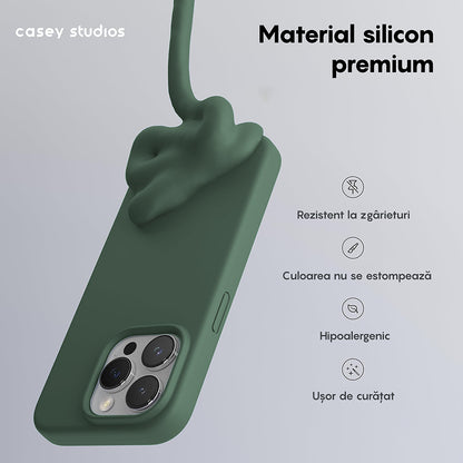 Husa Soft Silicone - iPhone 15 Pro - Webster Green